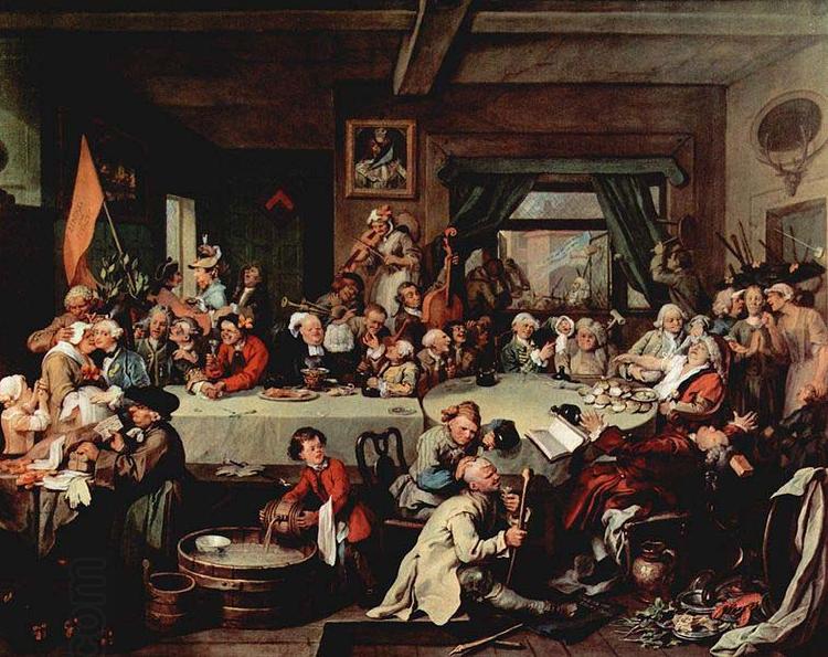 William Hogarth An Election Entertainment featuring China oil painting art